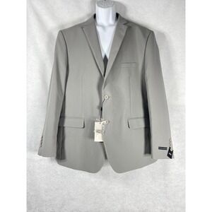 Alain Dupetit Jacket Mens 48R Light Gray Blazer Suittech Corporate Preppy New